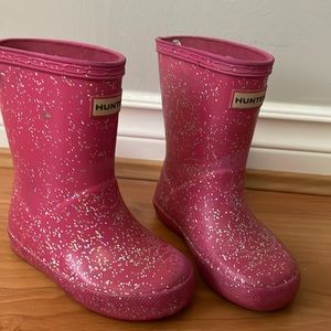 Girls Hunter boots used about 6 times